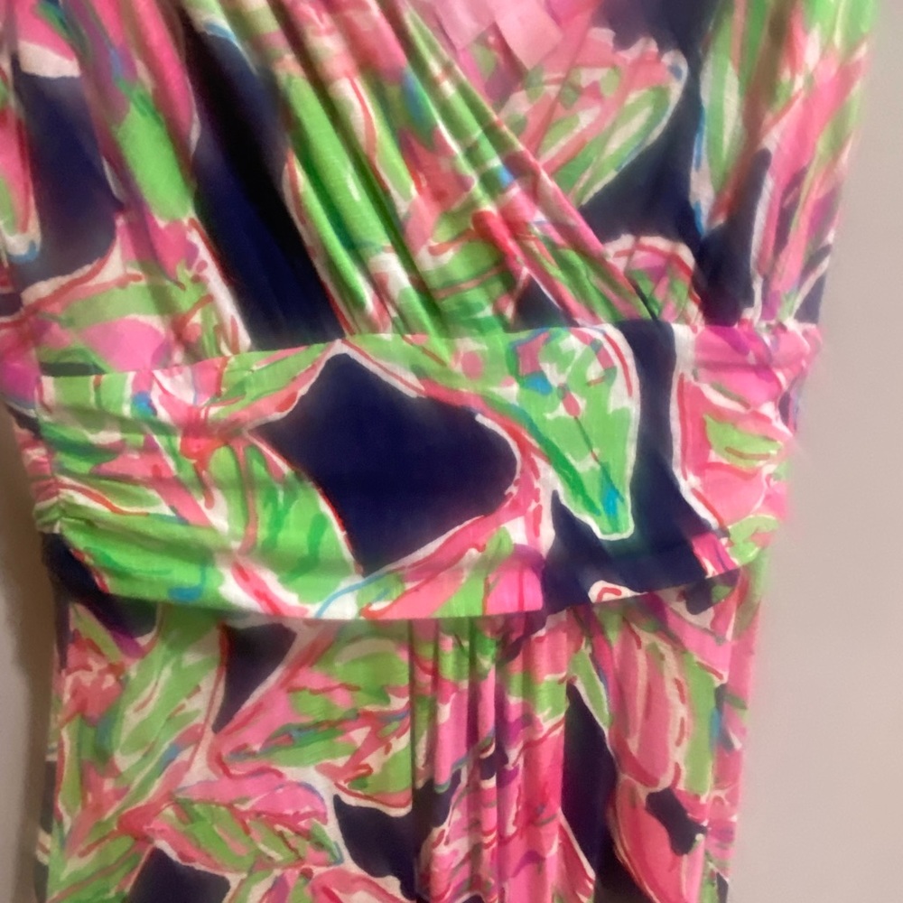 Lilly Pulitzer Pink and Green Maxi Dress